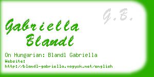 gabriella blandl business card